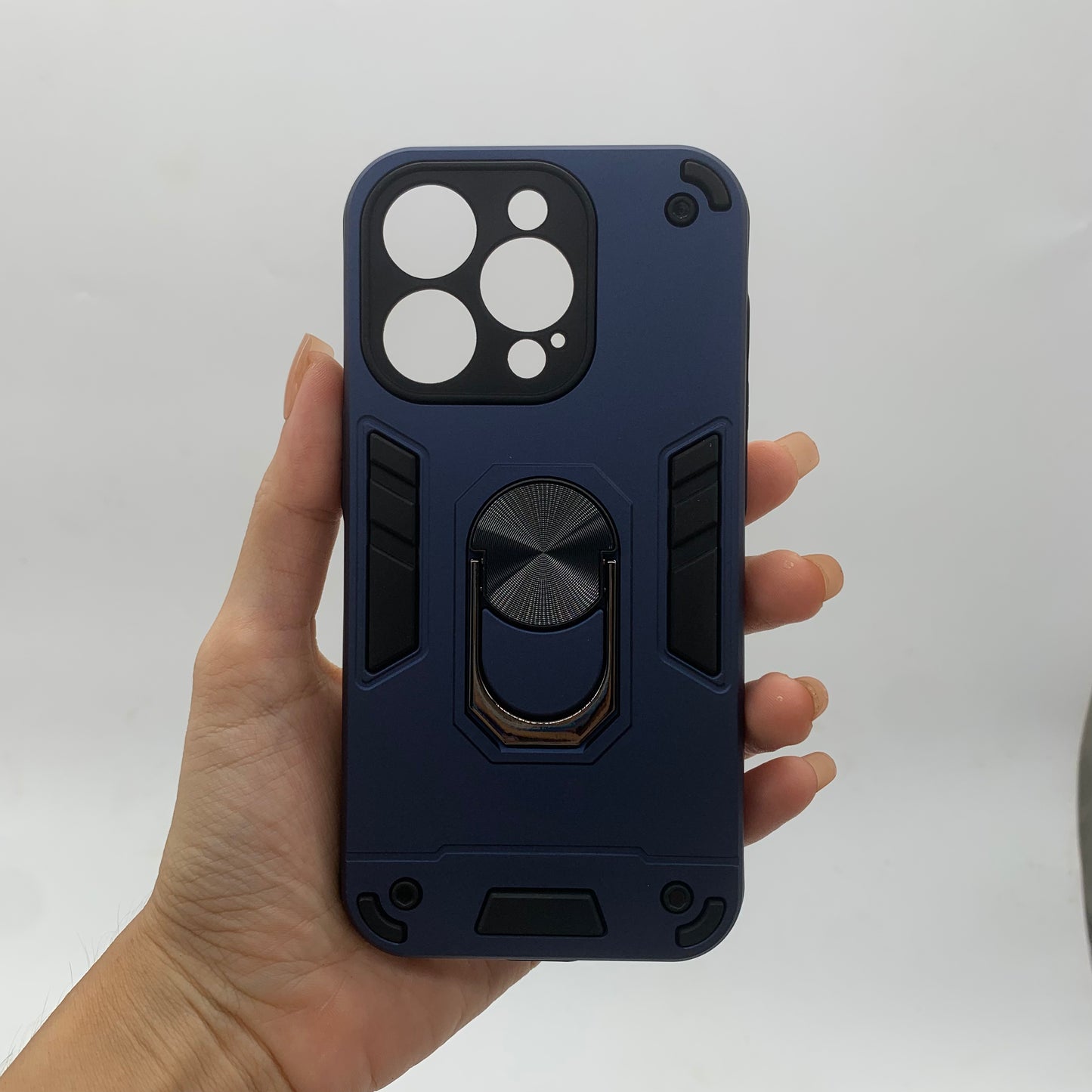 iPhone 15 Pro Hard PC Case with ring holder Shockproof Slim back Cover