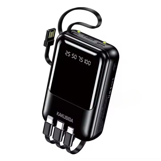 KAKUSIGA KSC-1095 4-in-1 Cable 10000mAh Power Bank Black