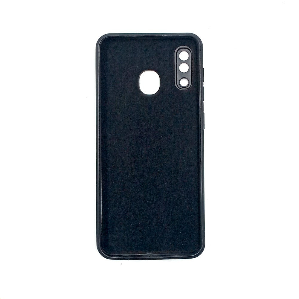 Samsung A20 / A30 / M10s Logo Silicone back cover with velvet inside protection layer