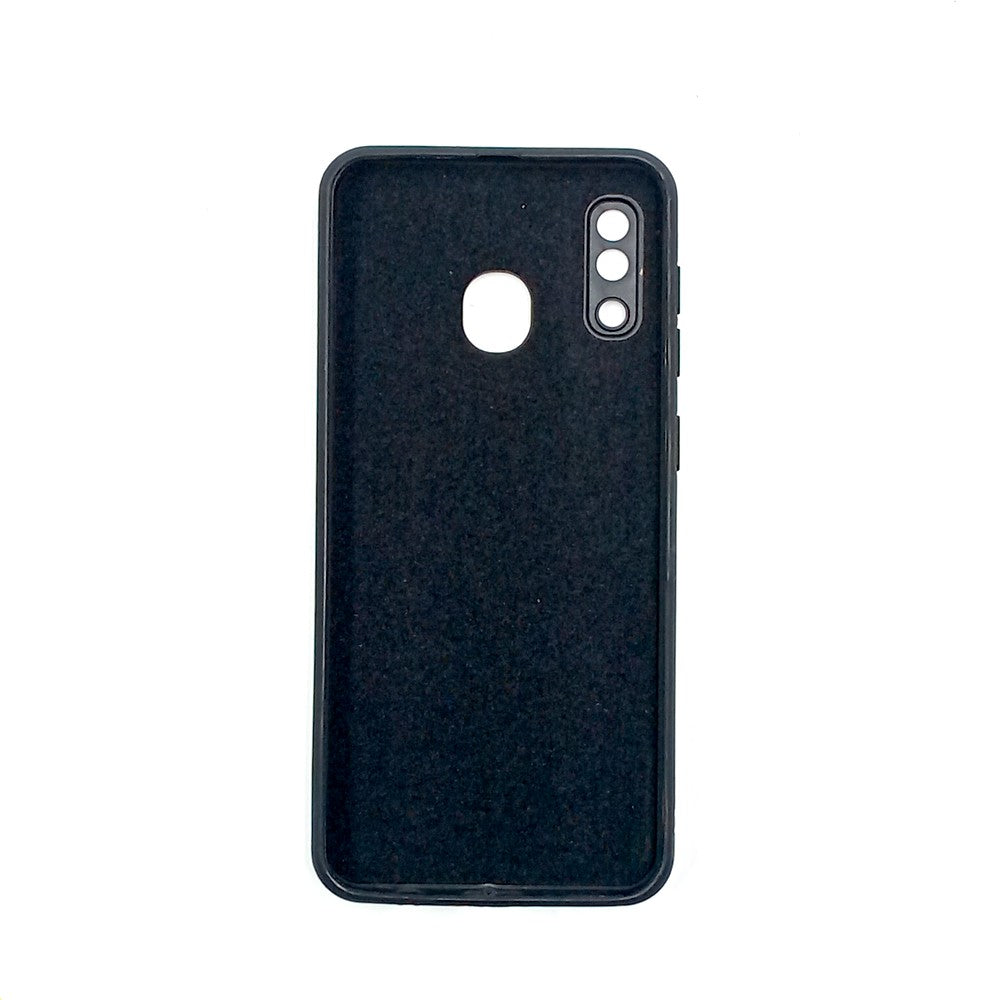 Samsung A20 / A30 / M10s Logo Silicone back cover with velvet inside protection layer