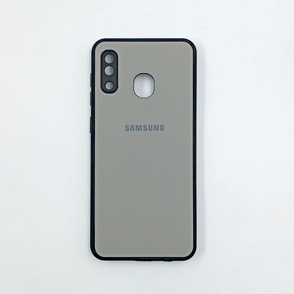 Samsung A20 / A30 / M10s Logo Silicone back cover with velvet inside protection layer