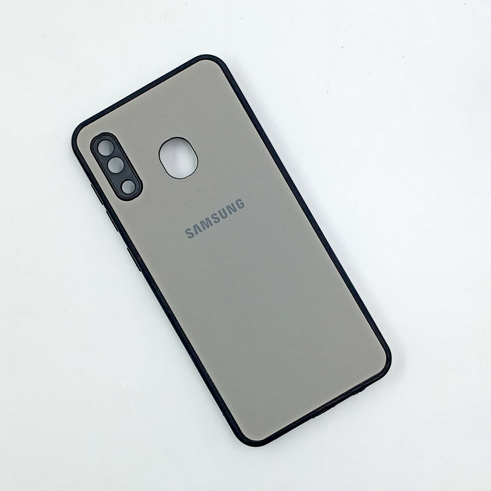 Samsung A20 / A30 / M10s Logo Silicone back cover with velvet inside protection layer