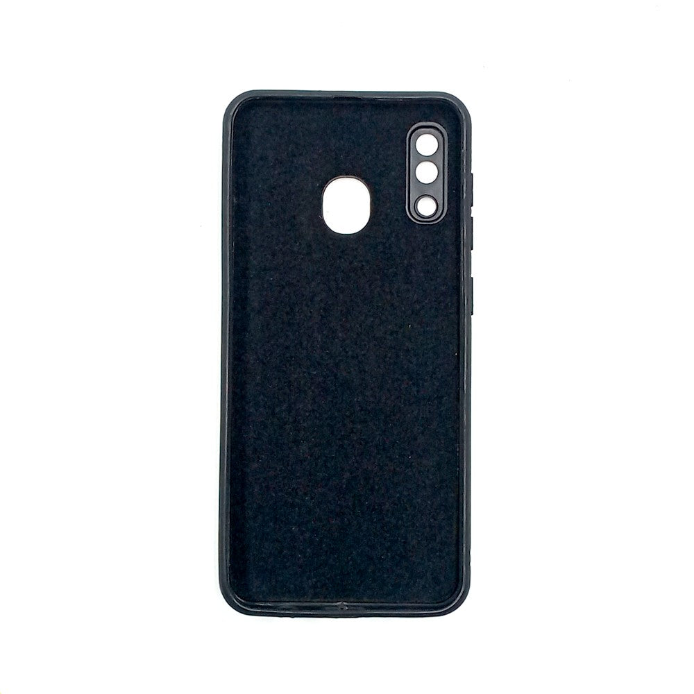 Samsung A20 / A30 / M10s Logo Silicone back cover with velvet inside protection layer
