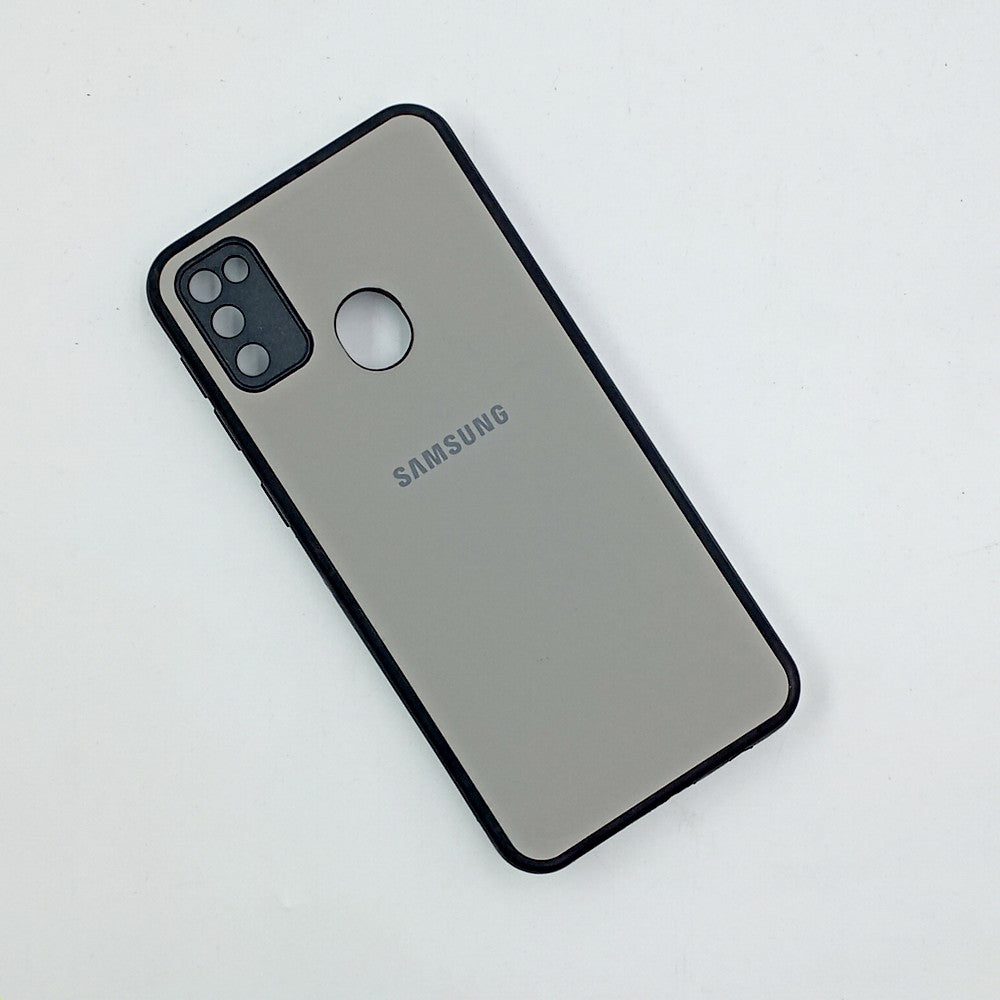 Samsung M21 / M30s Logo Silicone back cover with velvet inside protection layer