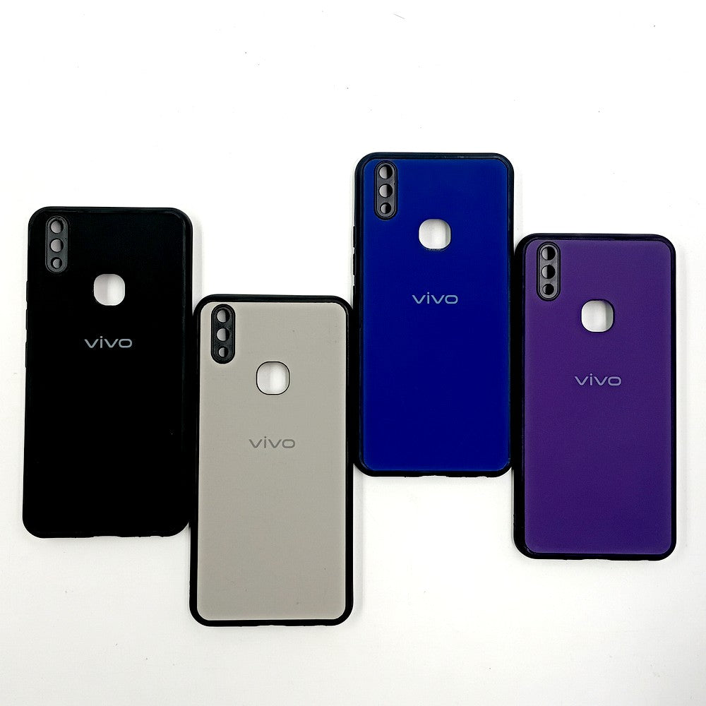 Vivo V9 / Y85 Logo Silicone back cover with velvet inside protection layer