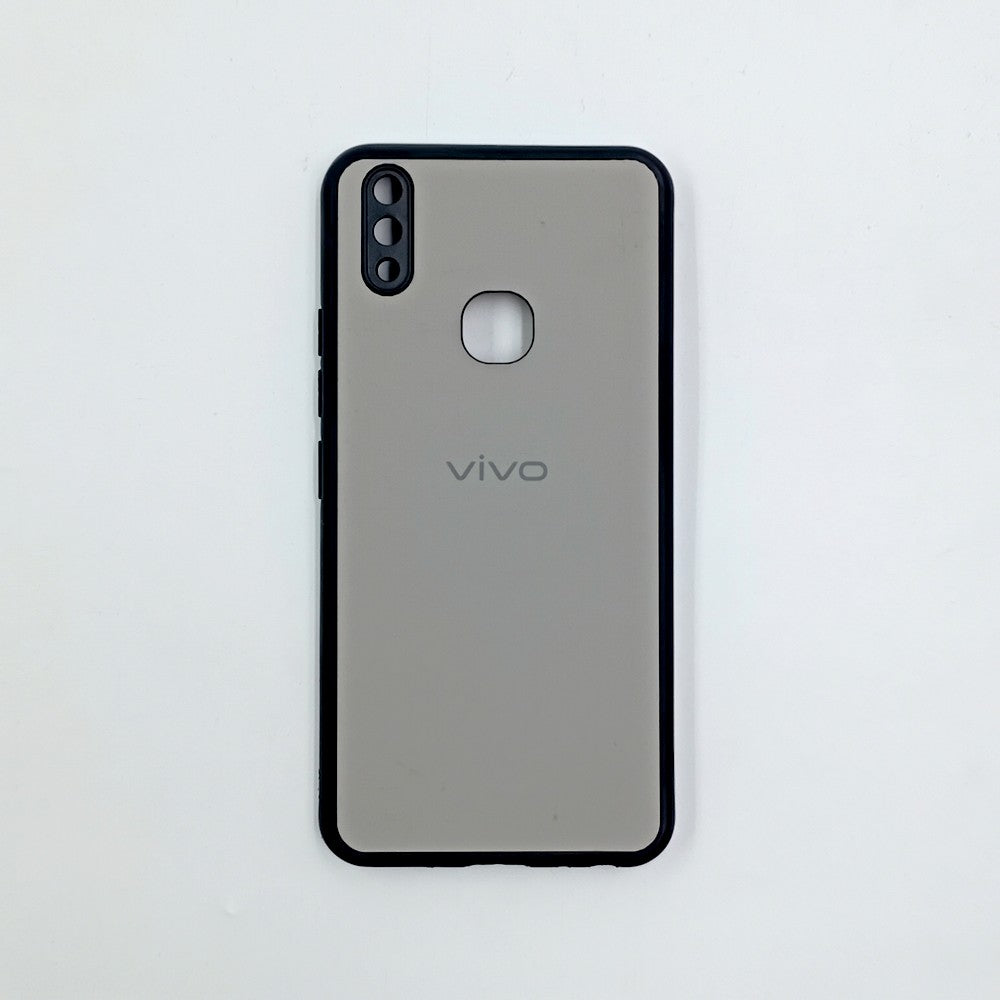Vivo V9 / Y85 Logo Silicone back cover with velvet inside protection layer