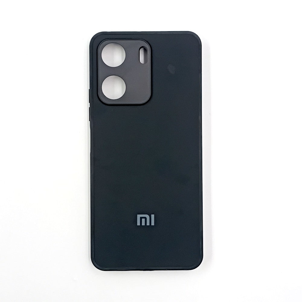 Redmi 13C Logo Silicone back cover with velvet inside protection layer