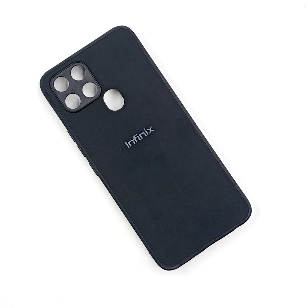 Infinix Smart 6 Logo Silicone back cover with velvet inside protection layer