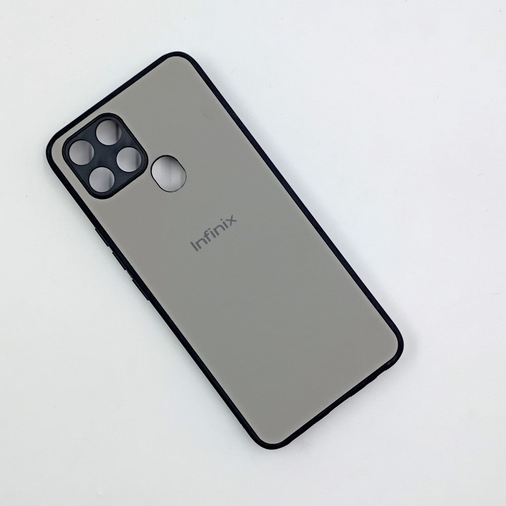 Infinix Smart 6 Logo Silicone back cover with velvet inside protection layer