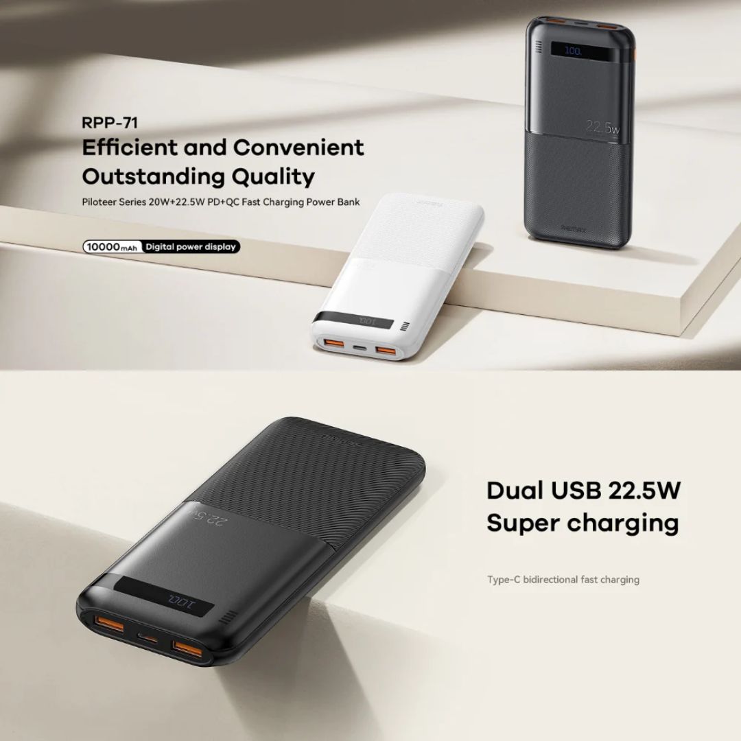REMAX Piloteer 10000mAh Power Bank RPP-71