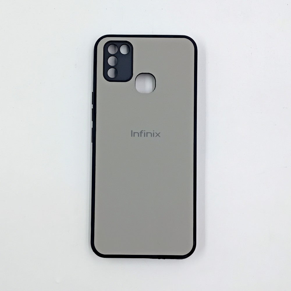 Infinix Smart 5 Logo Silicone back cover with velvet inside protection layer