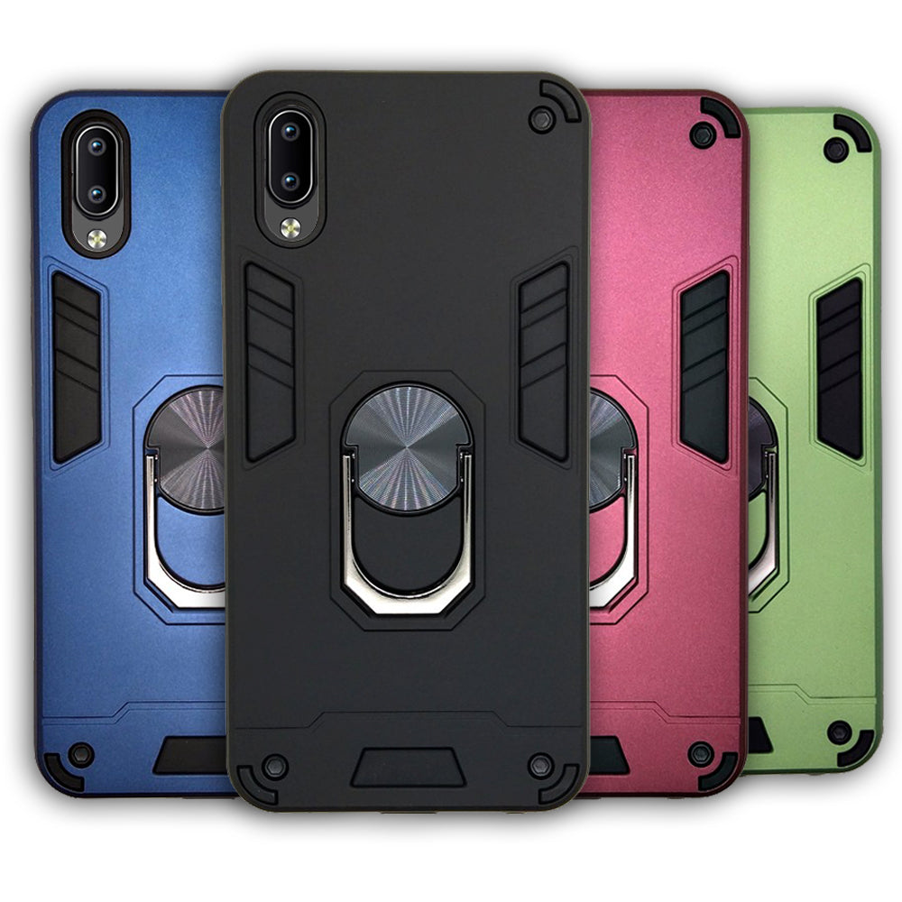 Vivo Y93 Hard PC Case with ring holder Shockproof Slim back Cover