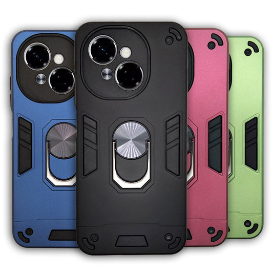 Tecno POP 9 4G Hard PC Case with ring holder Shockproof Slim back Cover