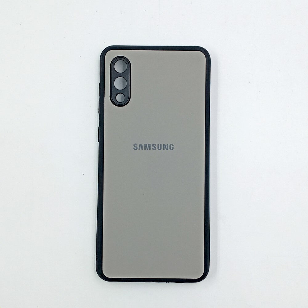 Samsung M02 / A02 Logo Silicone back cover with velvet inside protection layer