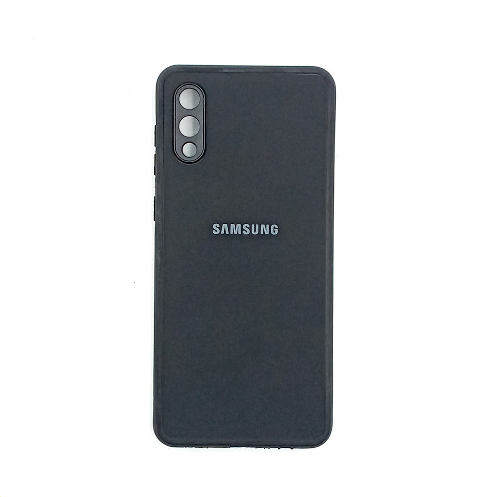 Samsung M02 / A02 Logo Silicone back cover with velvet inside protection layer