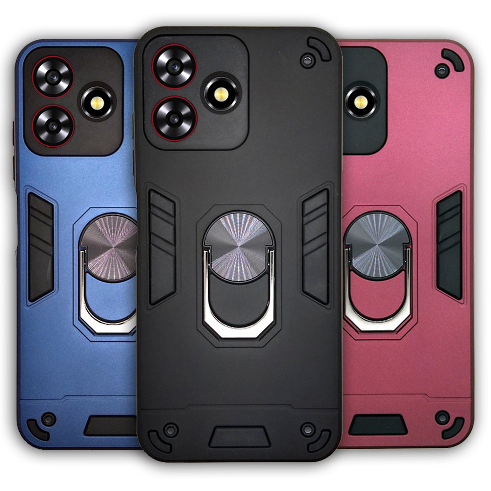 ZTE Blade A73 4G Hard PC Case with ring holder Shockproof Slim back Cover