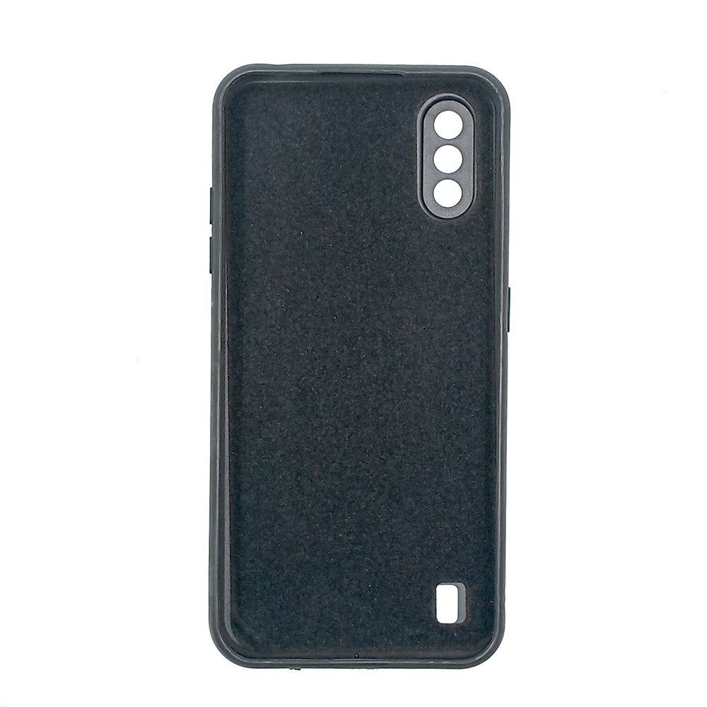 Samsung A01 / M01 Logo Silicone back cover with velvet inside protection layer