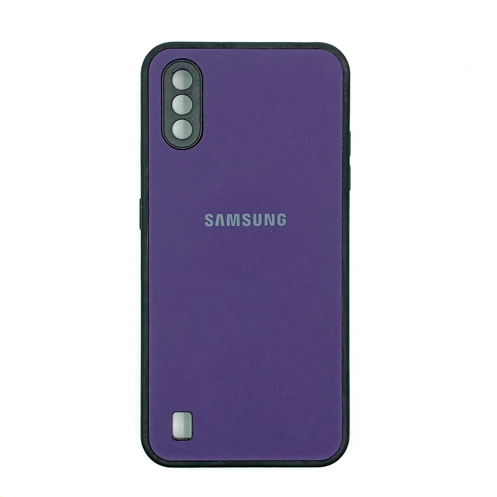 Samsung A01 / M01 Logo Silicone back cover with velvet inside protection layer