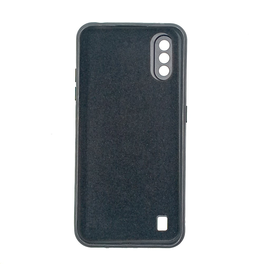 Samsung A01 / M01 Logo Silicone back cover with velvet inside protection layer