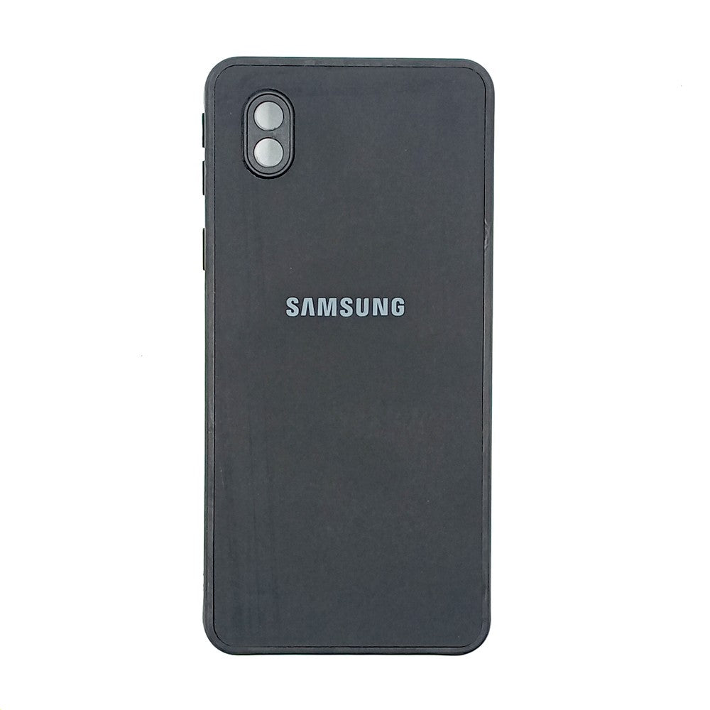 Samsung A01 Core Logo Silicone back cover with velvet inside protection layer