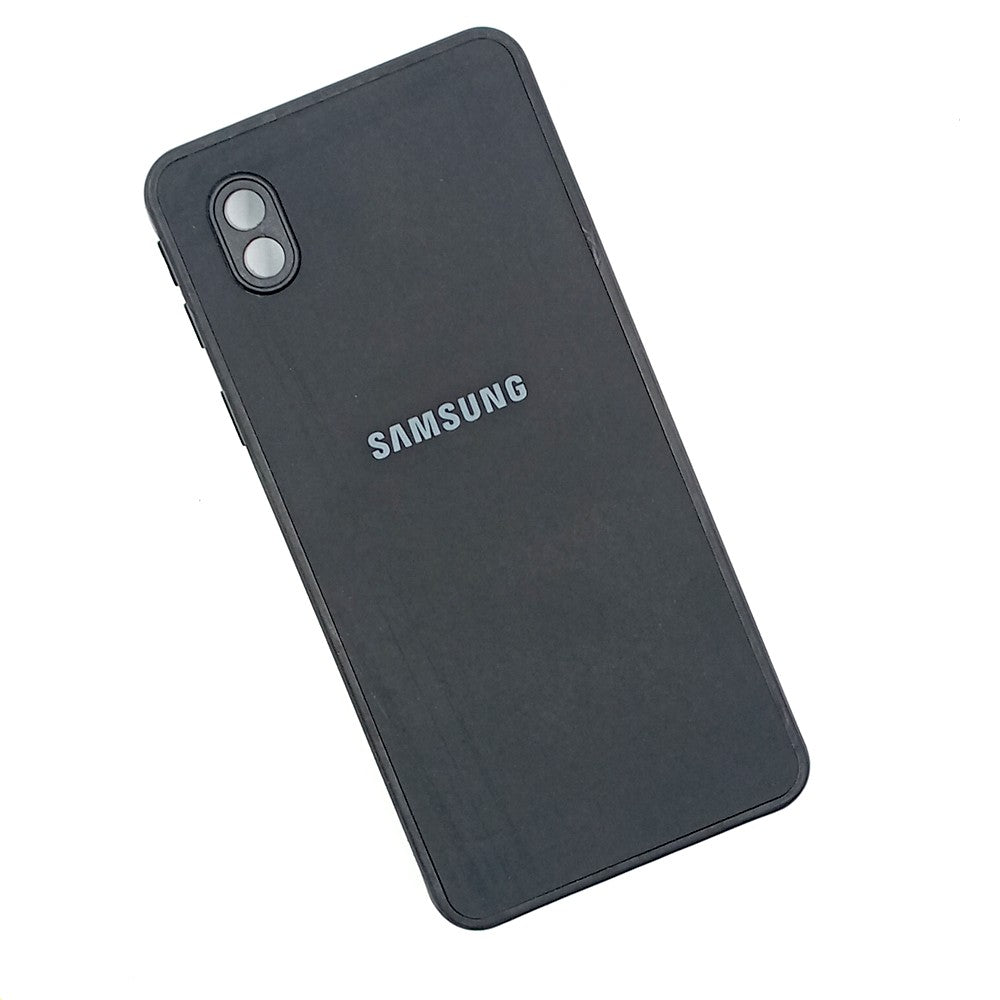 Samsung A01 Core Logo Silicone back cover with velvet inside protection layer