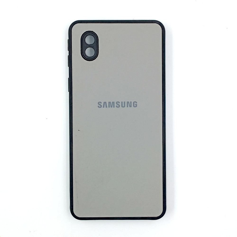 Samsung A01 Core Logo Silicone back cover with velvet inside protection layer