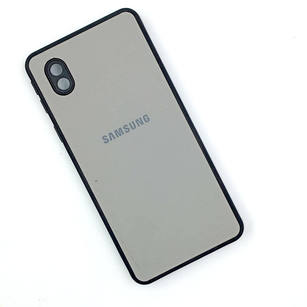 Samsung A01 Core Logo Silicone back cover with velvet inside protection layer