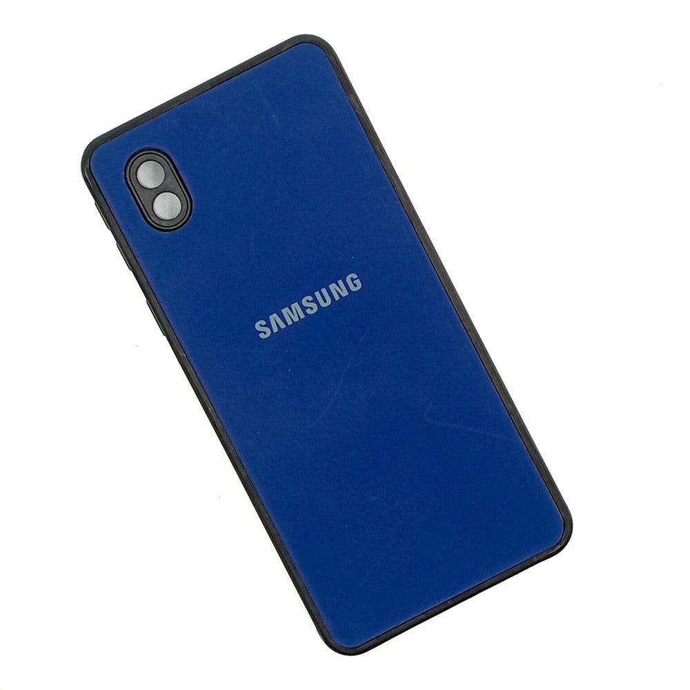 Samsung A01 Core Logo Silicone back cover with velvet inside protection layer