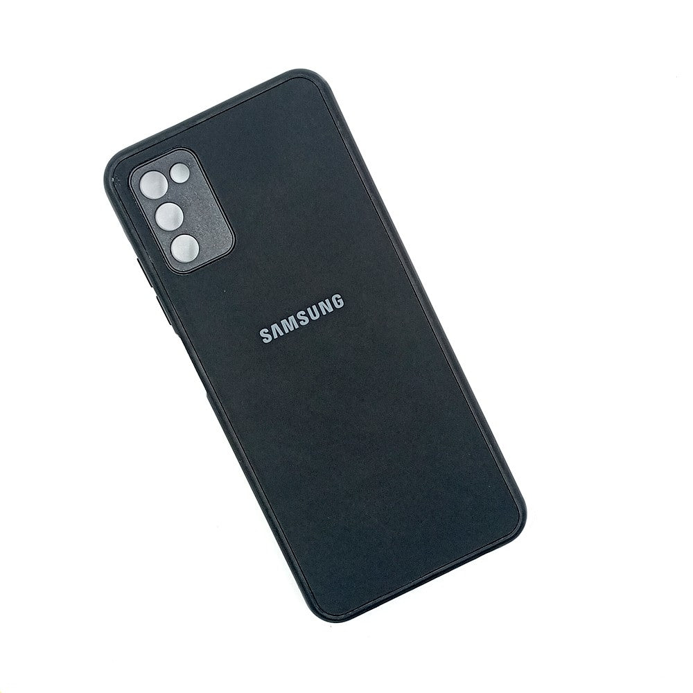 Samsung A02s Logo Silicone back cover with velvet inside protection layer