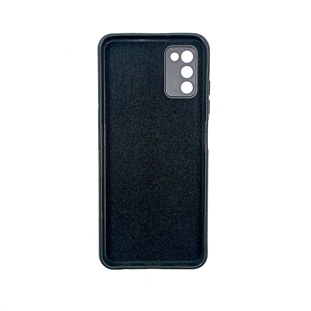 Samsung A02s Logo Silicone back cover with velvet inside protection layer