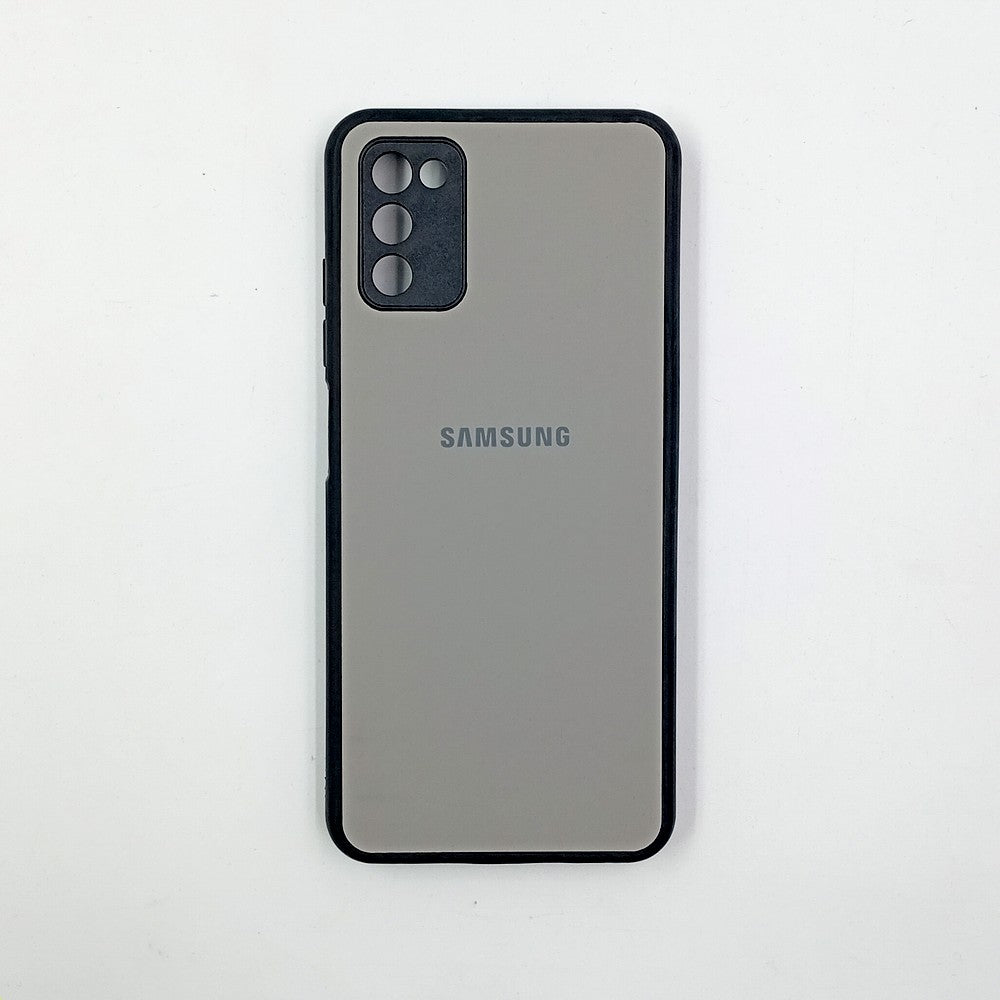 Samsung A02s Logo Silicone back cover with velvet inside protection layer