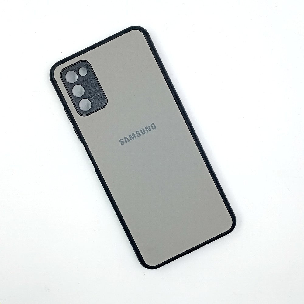 Samsung A02s Logo Silicone back cover with velvet inside protection layer