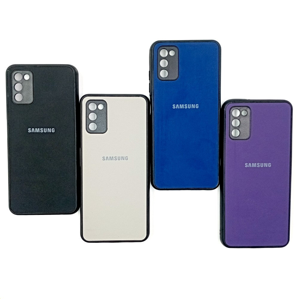 Samsung A02s Logo Silicone back cover with velvet inside protection layer