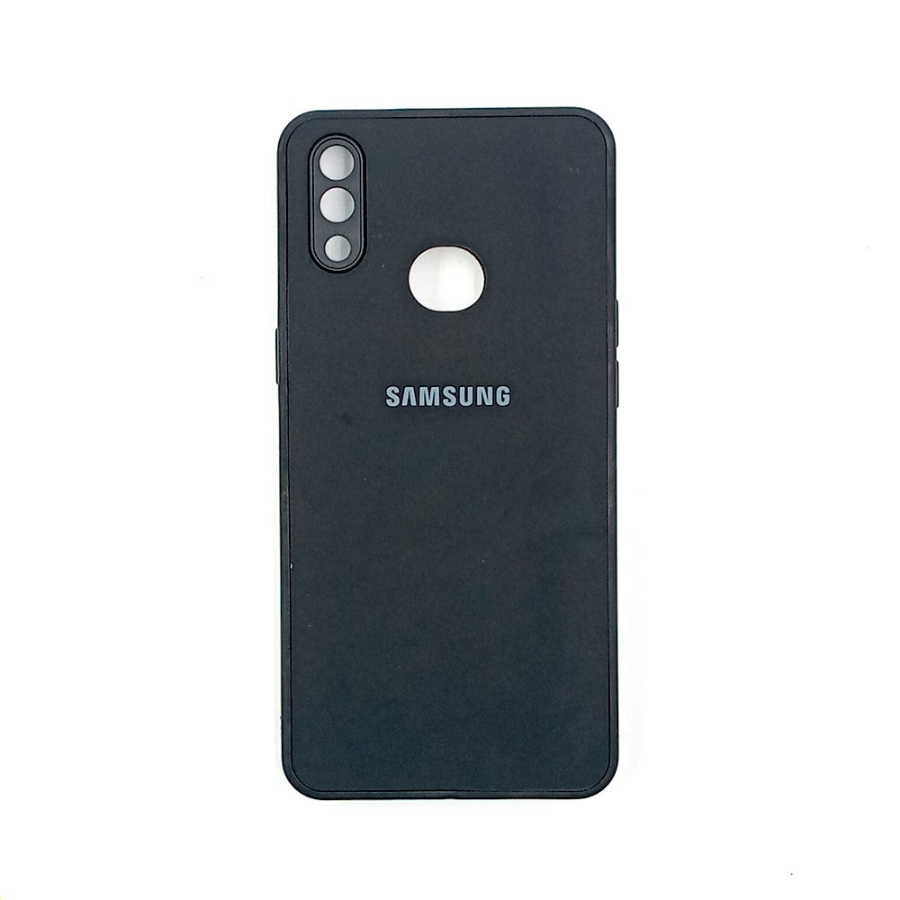 Samsung A10s / M01s Logo Silicone back cover with velvet inside protection layer