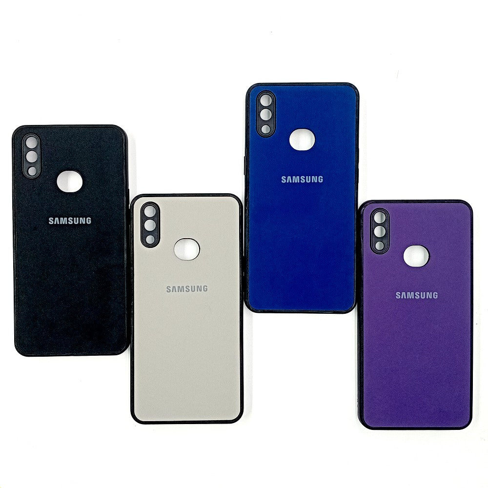 Samsung A10s / M01s Logo Silicone back cover with velvet inside protection layer