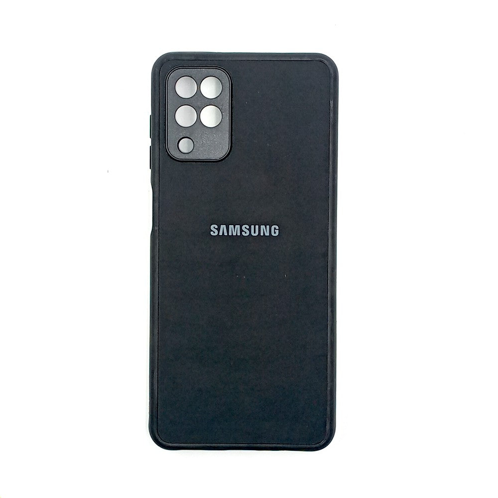 Samsung A12 Logo Silicone back cover with velvet inside protection layer