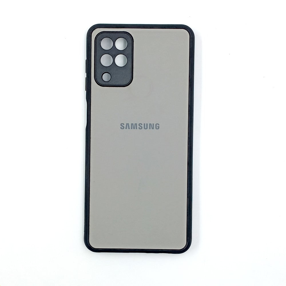 Samsung A12 Logo Silicone back cover with velvet inside protection layer