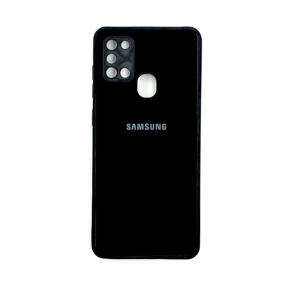 Samsung A21s Logo Silicone back cover with velvet inside protection layer