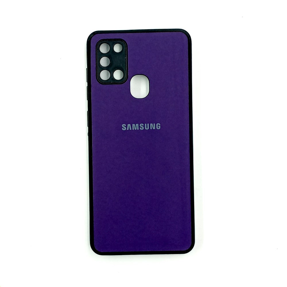 Samsung A21s Logo Silicone back cover with velvet inside protection layer