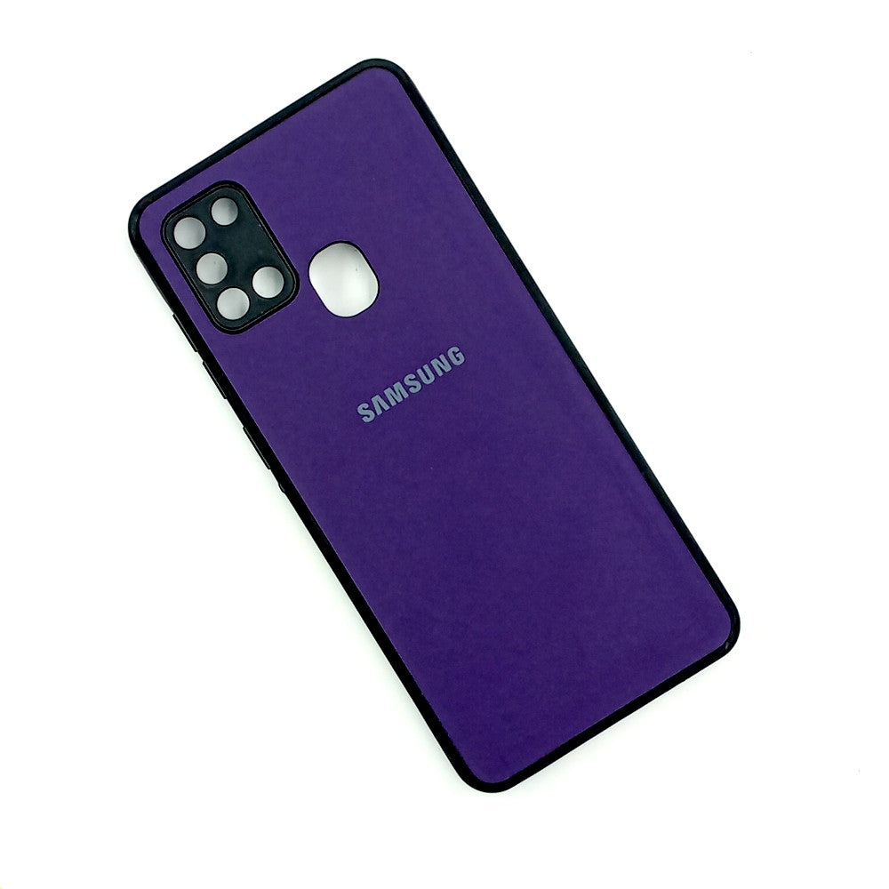 Samsung A21s Logo Silicone back cover with velvet inside protection layer