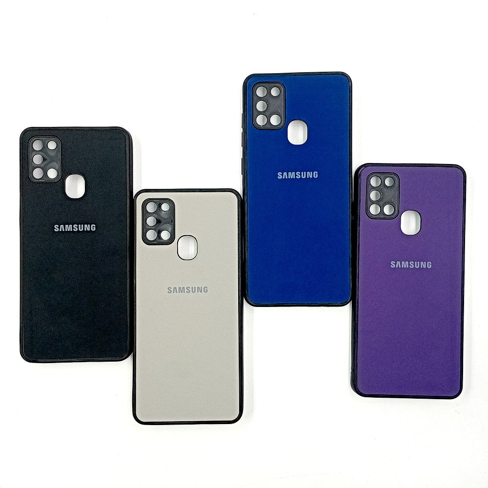 Samsung A21s Logo Silicone back cover with velvet inside protection layer