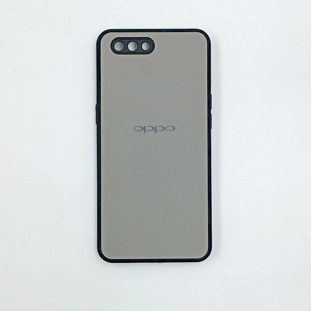 OPPO A3s Logo Silicone back cover with velvet inside protection layer