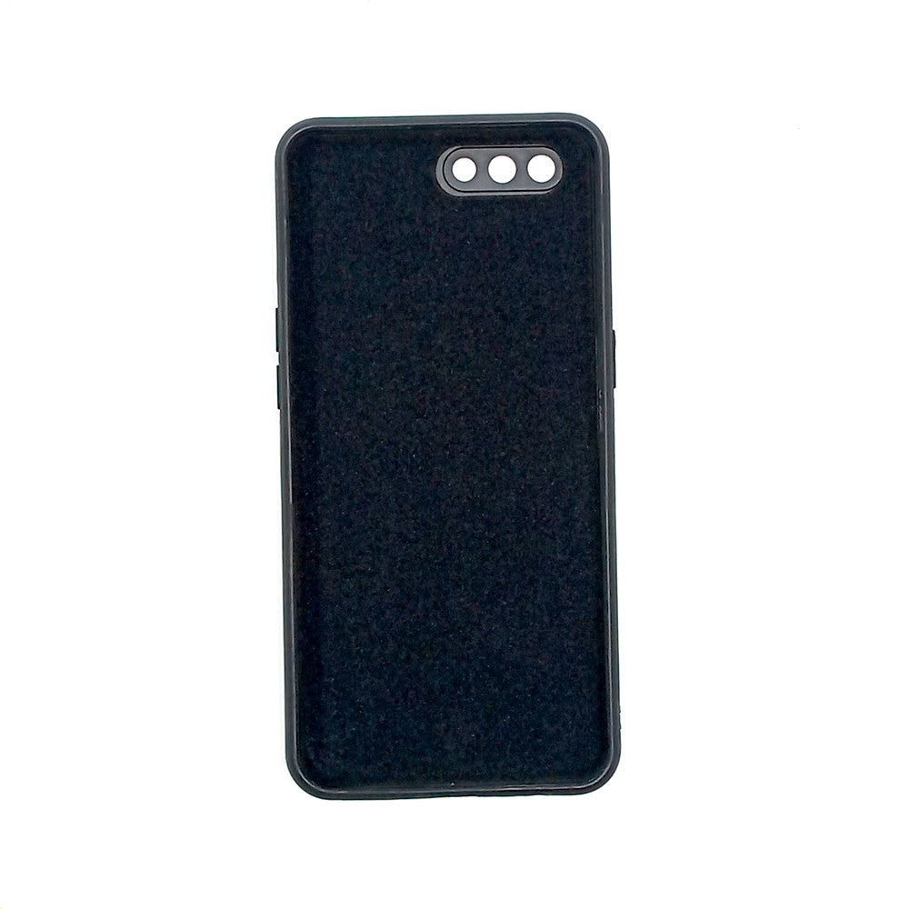 OPPO A3s Logo Silicone back cover with velvet inside protection layer