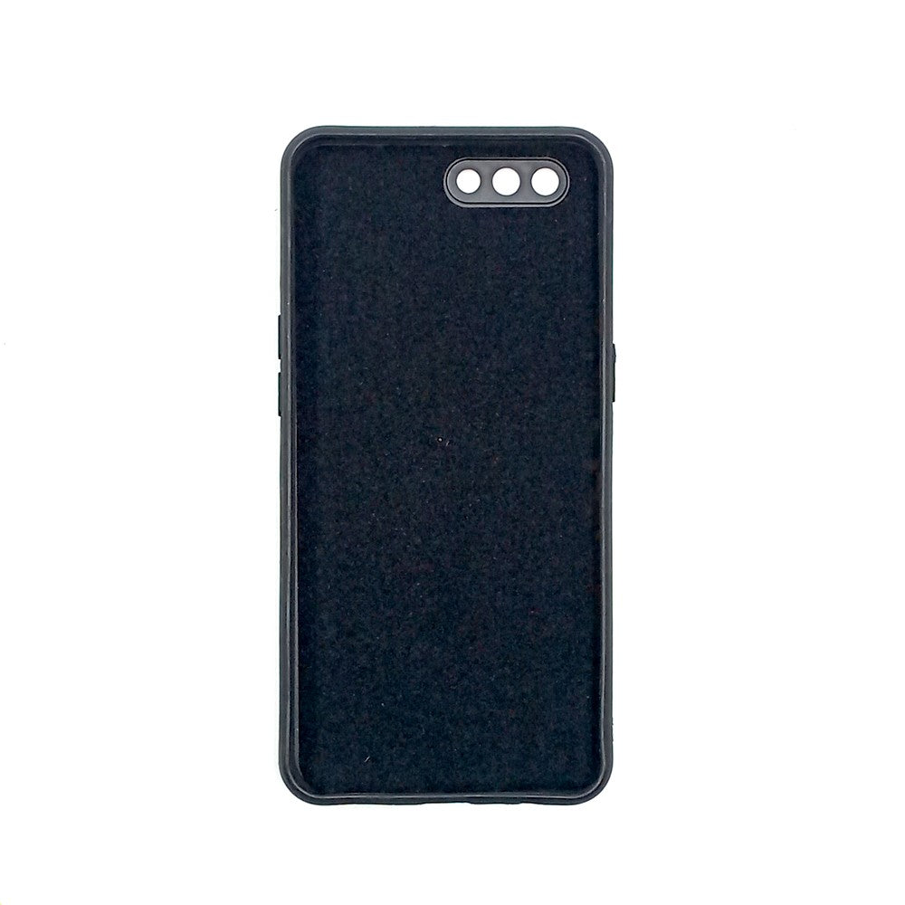 OPPO A3s Logo Silicone back cover with velvet inside protection layer