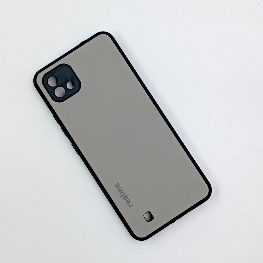Realme C11 2021 Logo Silicone back cover with velvet inside protection layer