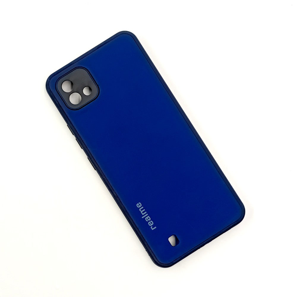 Realme C11 2021 Logo Silicone back cover with velvet inside protection layer