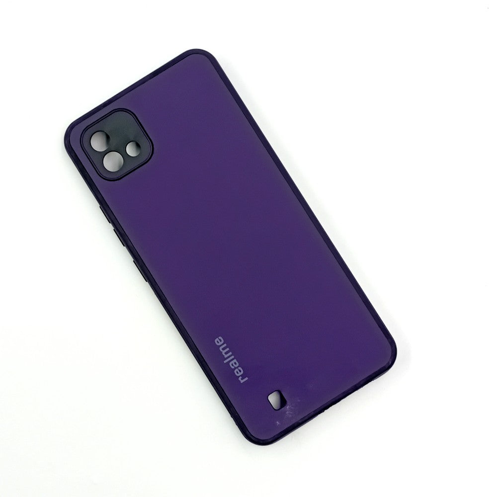 Realme C11 2021 Logo Silicone back cover with velvet inside protection layer
