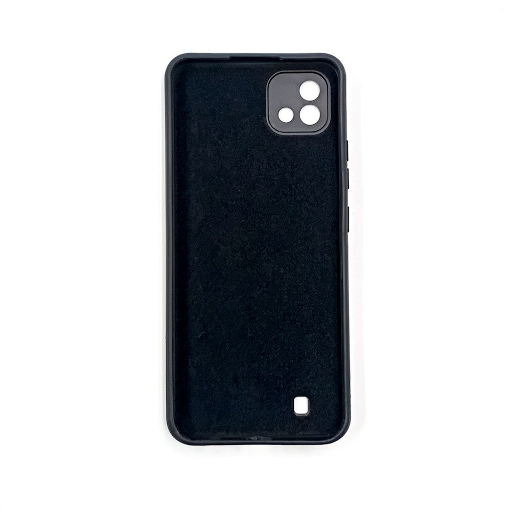 Realme C11 2021 Logo Silicone back cover with velvet inside protection layer