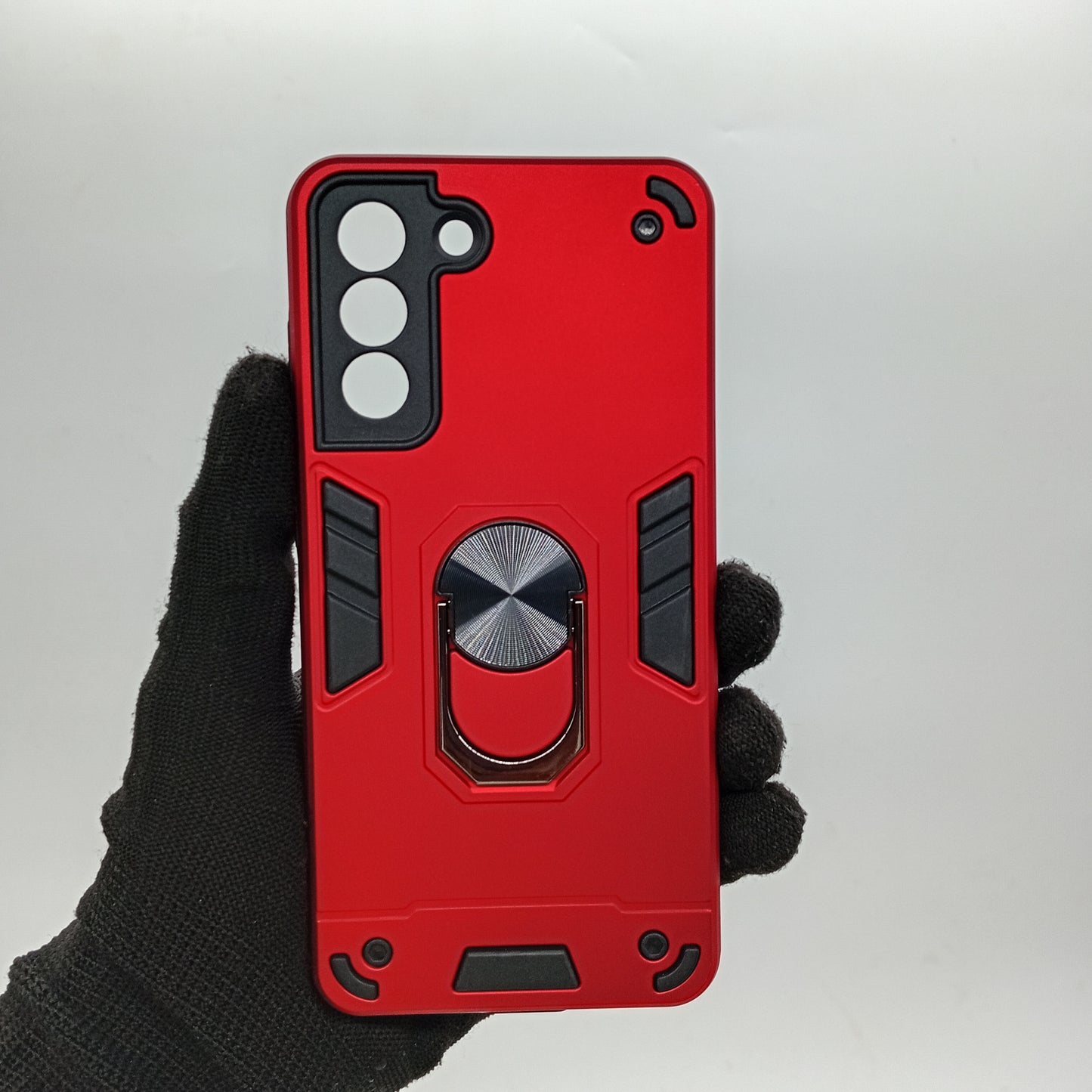 Samsung S21 FE Hard PC Case with ring holder Shockproof Slim back Cover