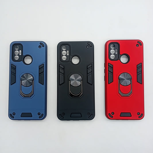 Tecno Spark 7 Hard PC Case with ring holder Shockproof Slim back Cover